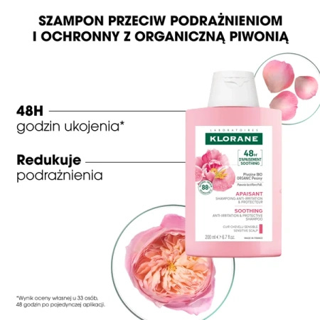 Klorane Szampon z Organicznej Piwonii, 200ml