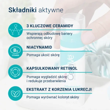 CeraVe Odbudowujące Serum z Retinolem, 30ml | KRÓTKA DATA WAŻNOŚCI: 01/2026r. 