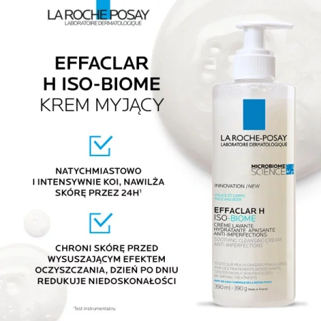 La Roche-Posay Effaclar H Iso-Biome – Krem Myjący do Skóry Trądzikowej, 200ml
