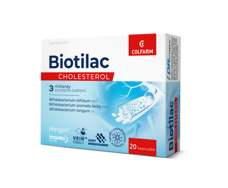 Biotilac Cholesterol, 20 kapsułek