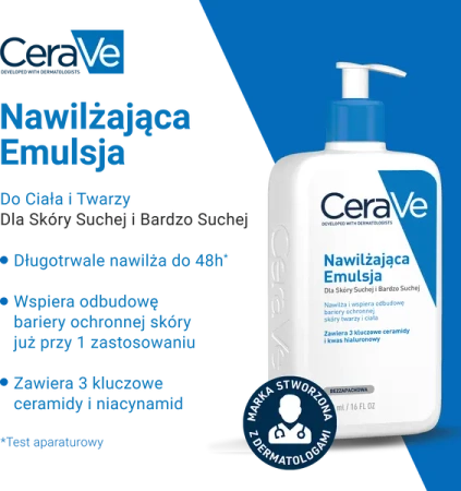 CeraVe Nawilżająca Emulsja do skóry normalnej i suchej, 236ml