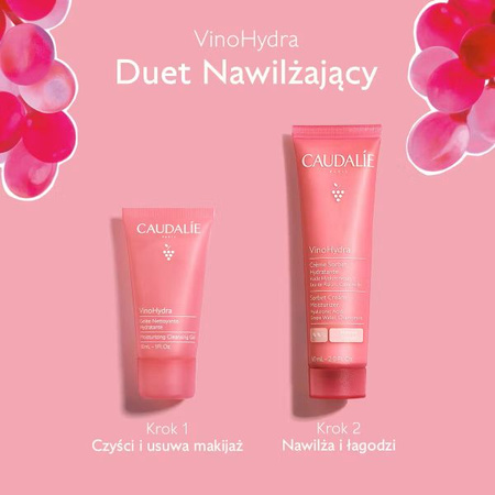 Caudalie VinoHydra Duet Nawilżający – Krem Sorbet, 60 ml + Żel Myjący, 30 ml
