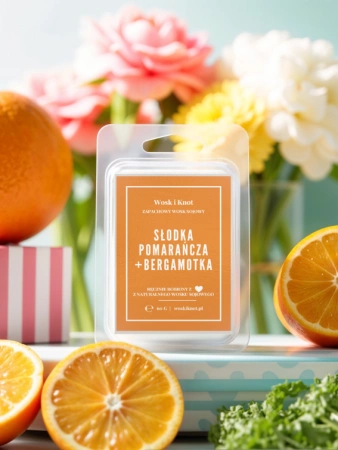 Wosk&Knot wosk zapachowy Pomarań.&Bergamot. 60g