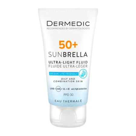Dermedic Sunbrella Ultralekki Krem Ochronny SPF 50 dla Skóry Tłustej i Mieszanej, 40 ml