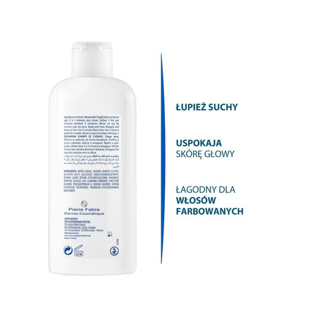 DUCRAY SQUANORM Szampon przeciwłupieżowy, łupież suchy, 200ml