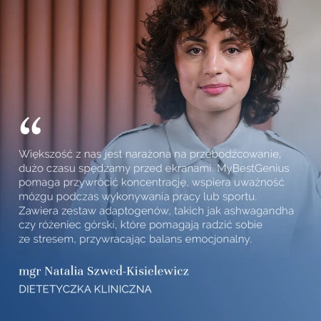 MyBestGenius 1 i 2 - Wsparcie Mózgu, Wzorku i Koncentracji, 120 sztuk  | KRÓTKA DATA: 03/2026r. 