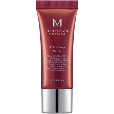 Missha M Perfect Cover BB Cream nr 21 Light Beige SPF 42 PA+++ – Krem BB, 20 ml