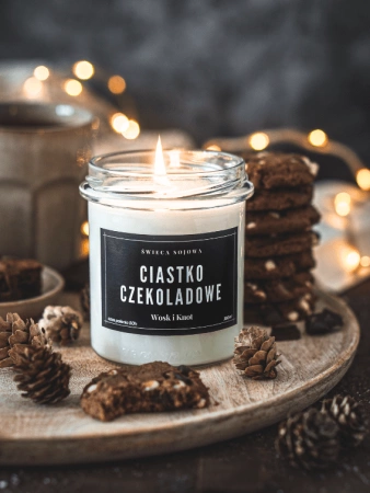 Wosk&Knot Świeca Sojowa - Ciastko Czekoladowe, 300ml