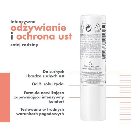 AVENE Cold Cream Odżywcza Pomadka, 4g