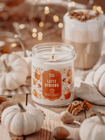 Wosk&Knot Świeca Sojowa - Latte Dyniowa, 250g