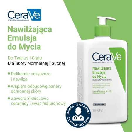 Cerave Nawilżająca Emulsja do Mycia Skóry Normalnej i Suchej, 1l
