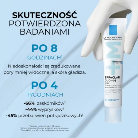LA ROCHE-POSAY Effaclar Duo+M Krem o Potrójnym Działaniu Przeciw Zmianom Trądzikowym, 40ml