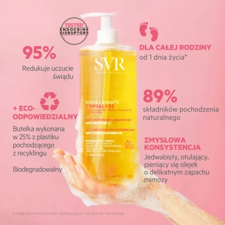 SVR Topialyse Huile Olejek do Mycia Skóry Suchej i Atopowej, 1L