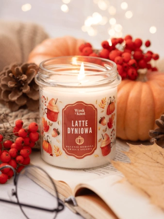 Wosk&Knot Świeca Sojowa - Latte Dyniowa, 250g