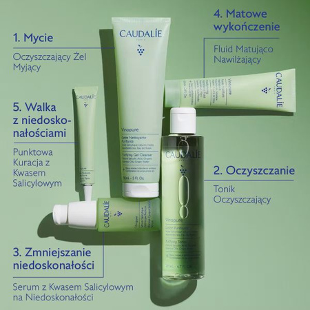 Caudalie Vinopure Żel Oczyszczający z Kwasem Salicylowym, 385 ml