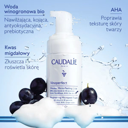 Caudalie Vinoperfect Rozjaśniająca Pianka Mikropeelingująca, 50ml