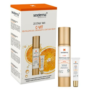 Sesderma C-Vit Zestaw Krem żel + Krem pod oczy, 1 zestaw