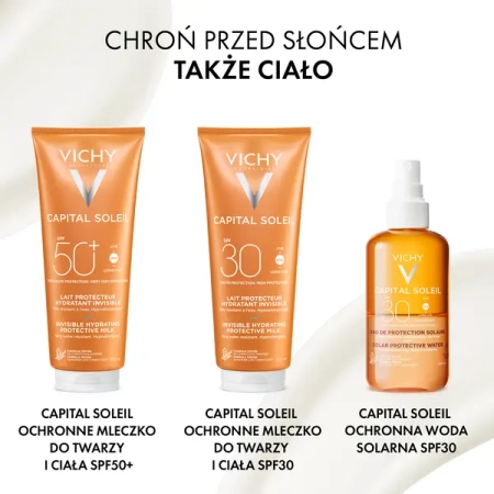 VICHY Capital Soleil Aksamitny Krem do Twarzy SP50+, 50ml | KRÓTKA DATA: 30/01/26