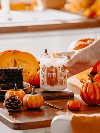 Wosk&Knot Świeca Sojowa Brownie & Dynia, 250g