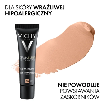 Vichy Dermablend 3D Correction -Podkład Wyrównujący Powierzchnię Skóry nr. 45,  30ml
