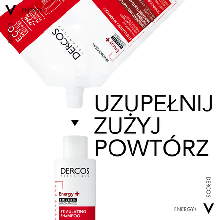 VICHY DERCOS ENERGISANT Szampon wzmacniający Refill - opakowanie uzupełniające, 500ml