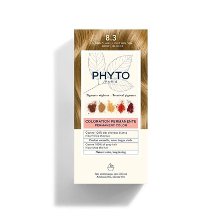 PHYTO COLOR 8.3 Farba do włosów Jasny Złoty Blond, 50 ml 