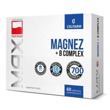 Colfarm Max Magnez + B Complex, 60 tabletek