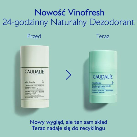 Caudalie Vinofresh - Naturalny Dezodorant w Sztyfcie, 50g