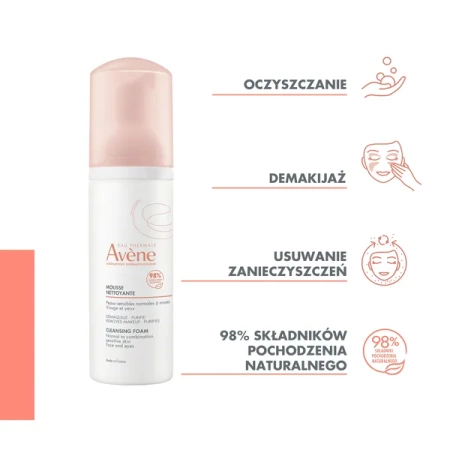 Avène Eau Thermale – Pianka Oczyszczająca do Mycia Twarzy, 150ml 