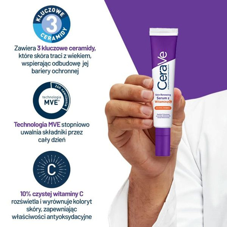 CeraVe Skin Renewing Rozświetlające Serum do Twarzy, 30ml
