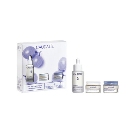 Caudalie Vinoperfect Zestaw Wiosenny - Serum Rozjaśniające, 30ml + Krem na Dzień, 15ml + Krem na Noc, 15ml  
