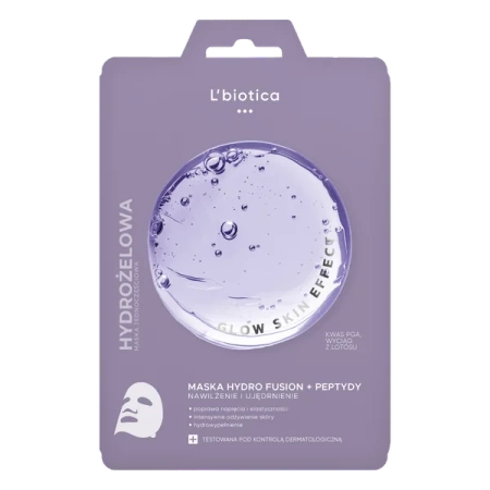 L’biotica Hydrożelowa maska z Peptydami – nawilżenie i ujędrnienie w 15 minut, 1 sztuka 