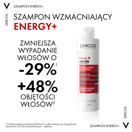 VICHY Dercos Energisant Szampon Wzmacniający, 400 ml