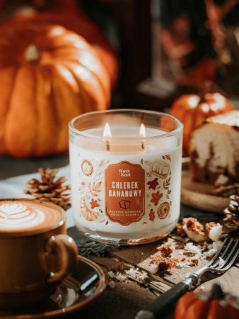 Wosk i Knot świeca sojowa Chlebek Bananowy 350g