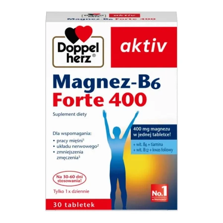 DOPPELHERZ AKTIV Magnez-B6 Forte 400, 30 tabletek