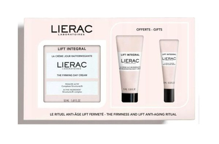Lierac Lift Integral – Zestaw Liftingujący: Krem na Dzień, 50ml + Krem na Noc,15ml + Serum, 10ml