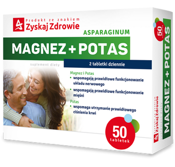 Zyskaj Zdrowie Asparaginum Magnez + Potas, 50 tabletek