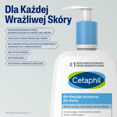 Cetaphil EM Emulsja Micelarna do Mycia Twarzy, 236ml