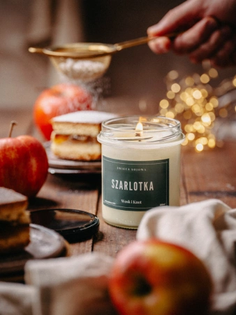 Wosk&Knot Świeca Sojowa - Szarlotka, 300ml 