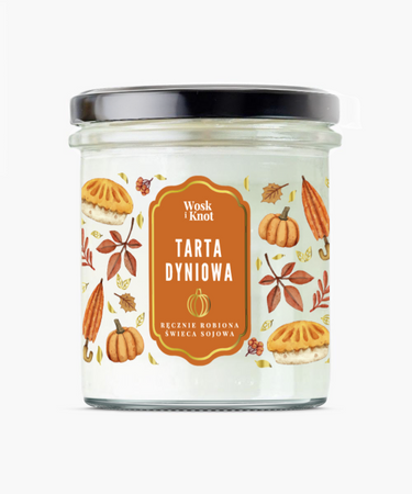 Wosk&Knot Świeca Sojowa - Tarta Dyniowa, 250g