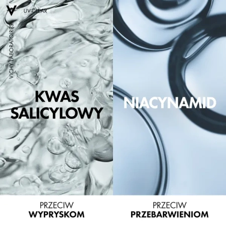 VICHY Capital Soleil UV-Clear SPF50+ Fluid Przeciw Niedoskonałościom, 40ml | KRÓTKA DATA: 11/2025