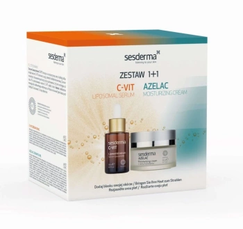 Sesderma C-Vit Serum Liposomowe, 30ml + Azelac Krem Nawilżający, 50ml | KRÓTKA DATA: 19/04/2026r.