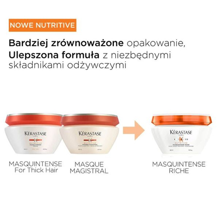 Kérastase Nutritive Masquintense Rich - Odżywcza Maska do Włosów Suchych, Normalnych i Grubych, 200ml