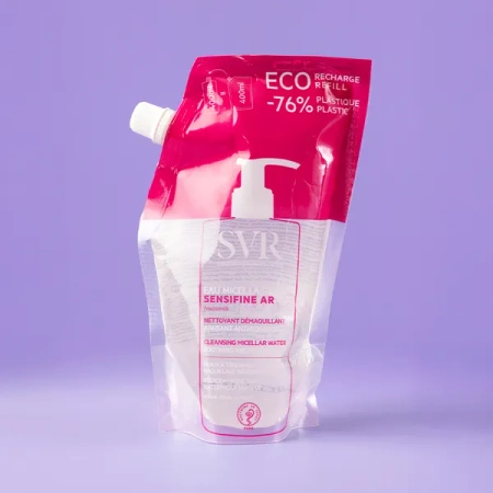 SVR Sensifine Refill – Kojąca Woda Micelarna do Skóry Naczynkowej, 400ml 