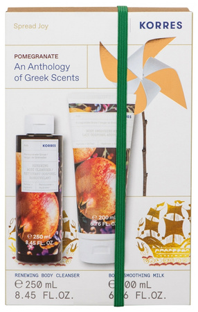 Korres Zestaw Pomegranate Żel pod Prysznic, 250ml + Mleczko do Ciała, 200ml