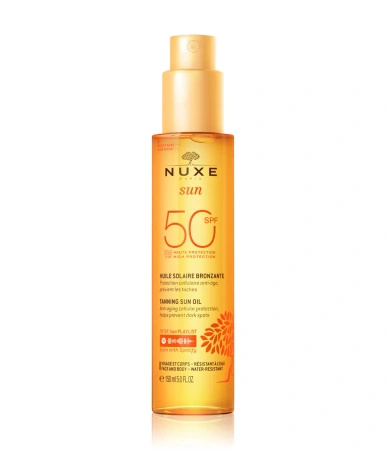 NUXE SUN Olejek do Opalania Twarzy i Ciała SPF50, 150ml | KRÓTKA DATA: 02/2026r.