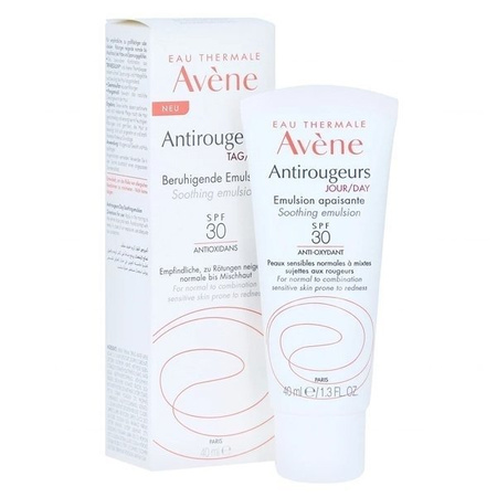 AVENE ANTIROUGEURS Emulsja kojąca do twarzy SPF30, 40ml