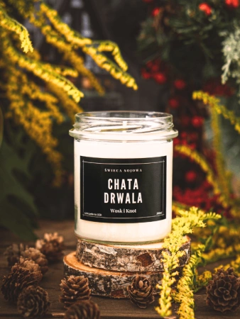 Wosk&Knot Świeca Sojowa - Chata Drwala, 300ml