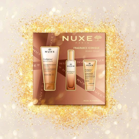 NUXE Prodigieux Zestaw – Olejek pod Prysznic, 100ml + Perfumy, 30 ml + Mleczko do Ciała, 30ml 