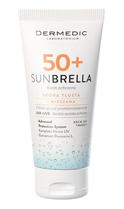 DERMEDIC SUNBRELLA Krem ochronny SPF50+, skóra tłusta i mieszana, 50g